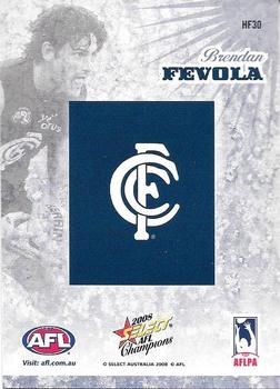 2008 Select AFL Champions - Holographic Foils #HF30 Brendan Fevola Back